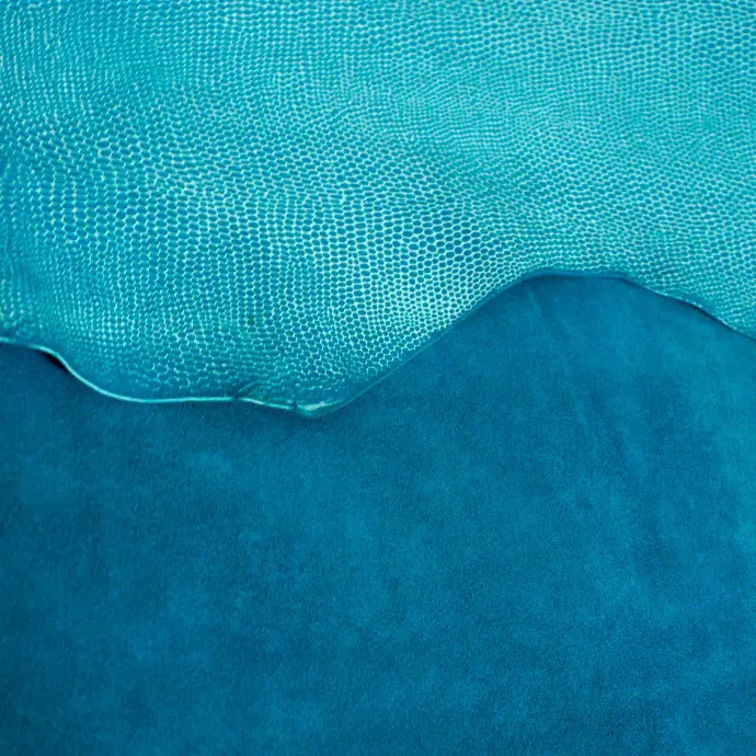 Leather Blue blue piece of leather